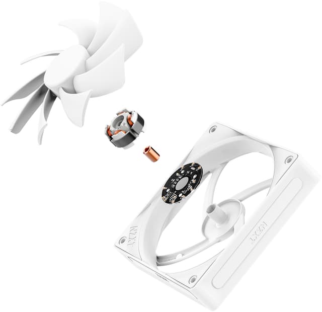 NZXT F120Q V2 Quiet Airflow 120mm PWM blæser (hvid)