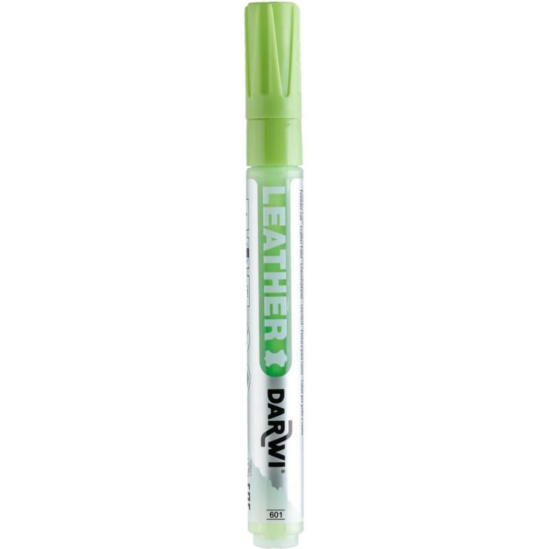 DARWI Marqueur Peinture sur Cuir Pointe Conique Fine 2mm - Vert anis