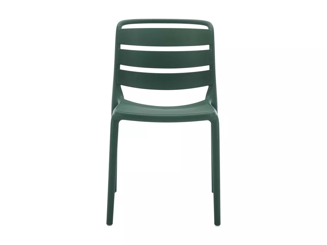 Lot de 2 chaises de jardin empilables en polypropylène - Vert sapin - MOAH de MYLIA