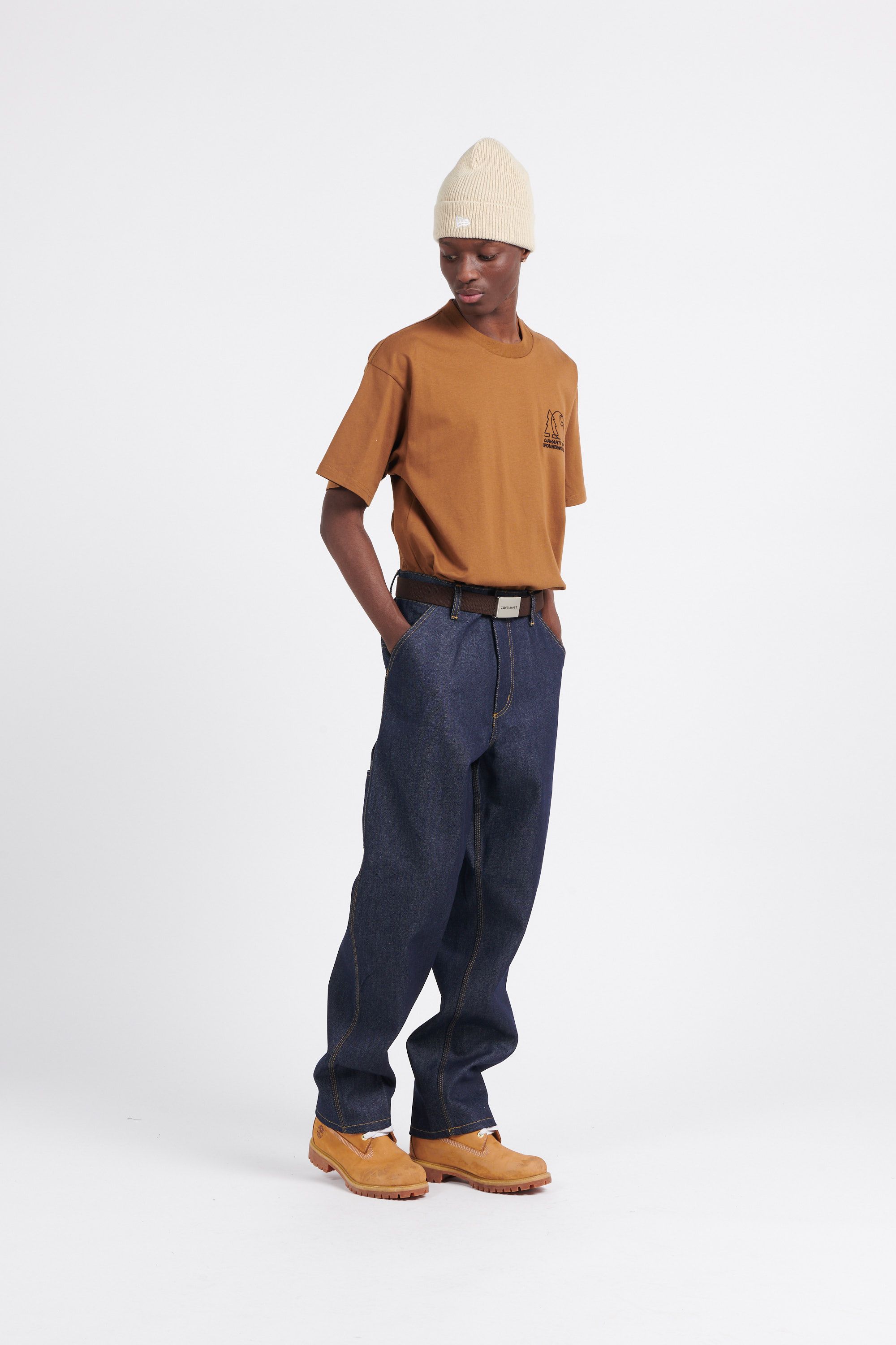 CARHARTT WIP T-shirt S/S Groundworks T-Shirt Marron