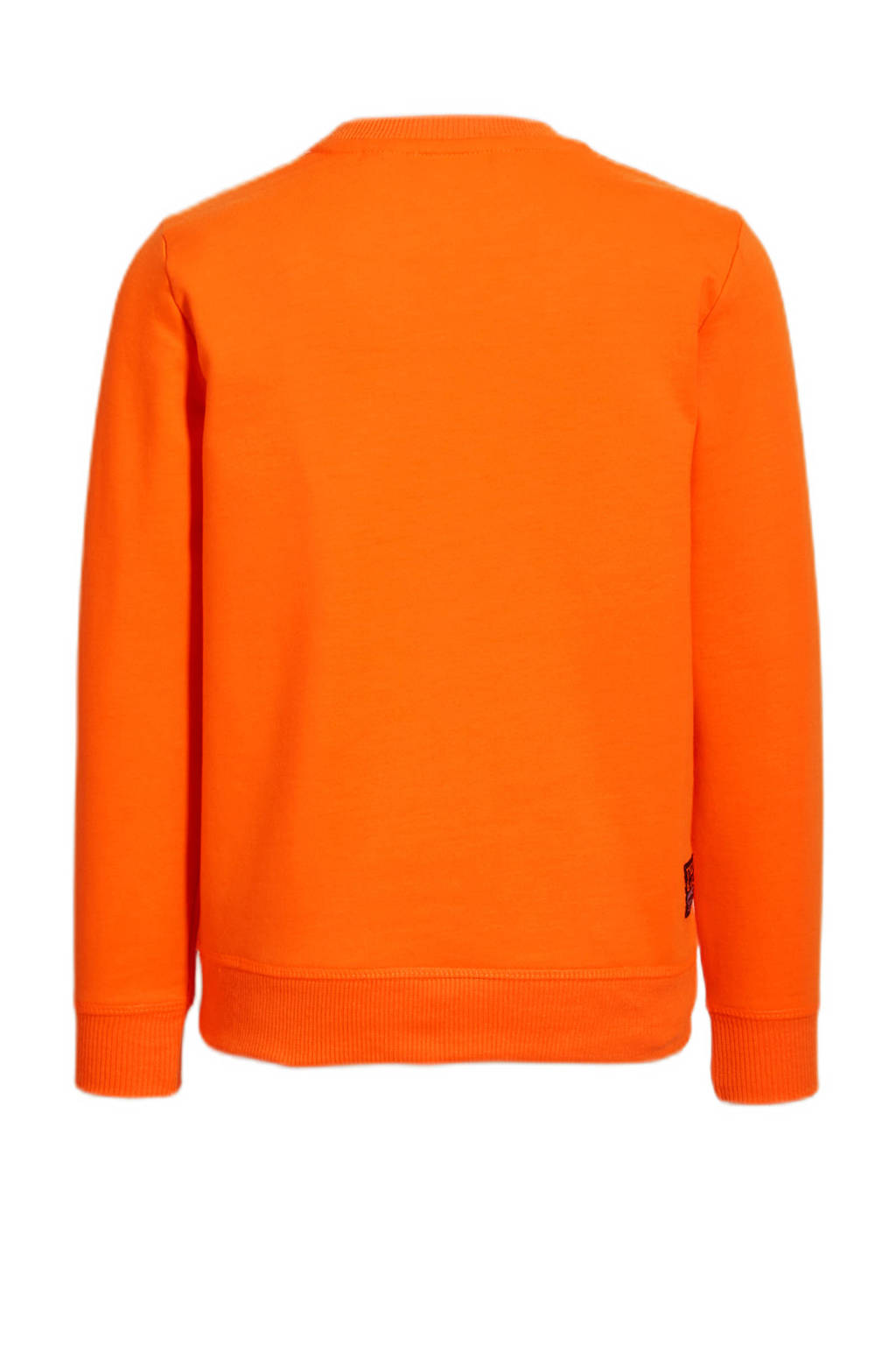 TYGO & vito sweater met tekst fel oranje