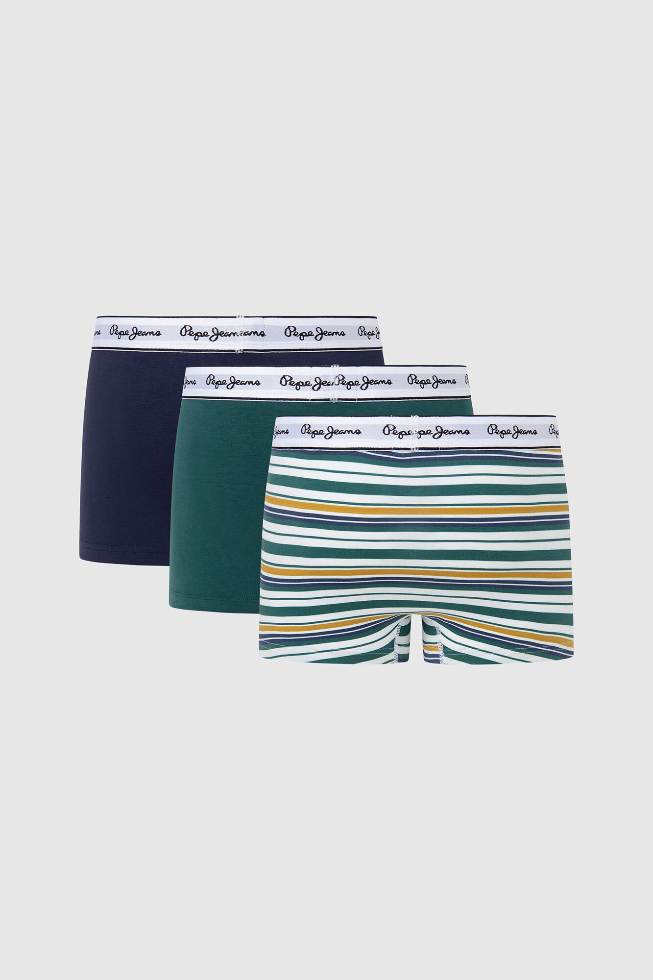 Pacote com 3 cuecas boxer listradas