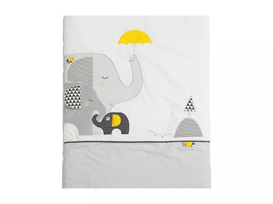 Edredon pour lit bébé en coton gris