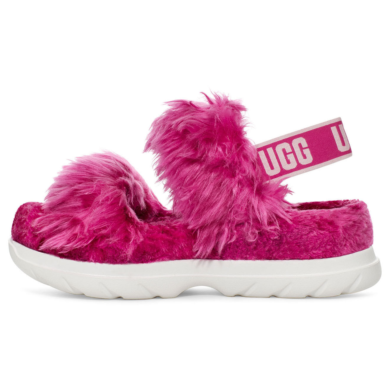 Ugg Sandales chaussons en Fausse fourrure Fluff Sugar roses