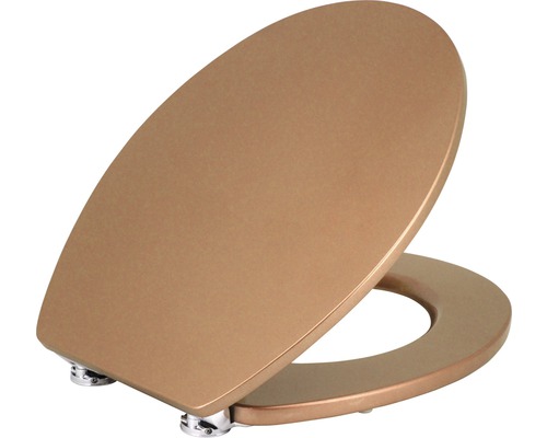 form&style toiletzitting metallic koper MDF met soft-close mechanisme