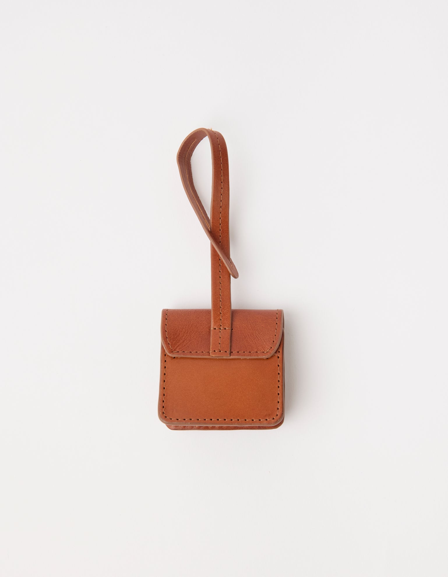 Harper Bag Charm- Cognac Classic Leather