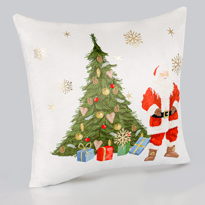 Coussin 'Père Noël' imprimé sapin