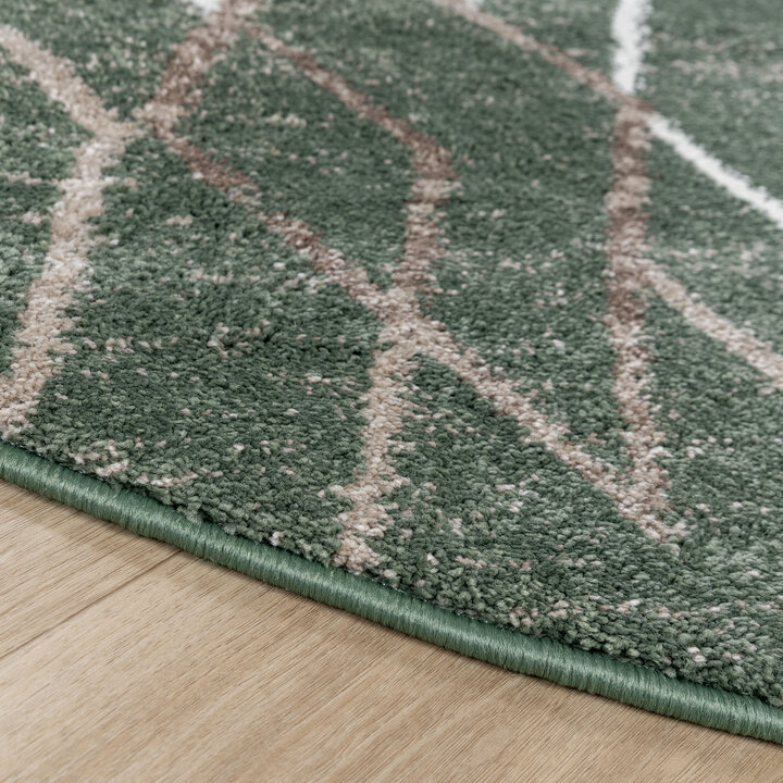 Berber vloerkleed rond - Blend Diamond Groen