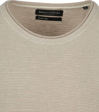 Marc O'Polo Pullover Crewneck Cotton/Linen Gray Silk M22504160046-707 kopen