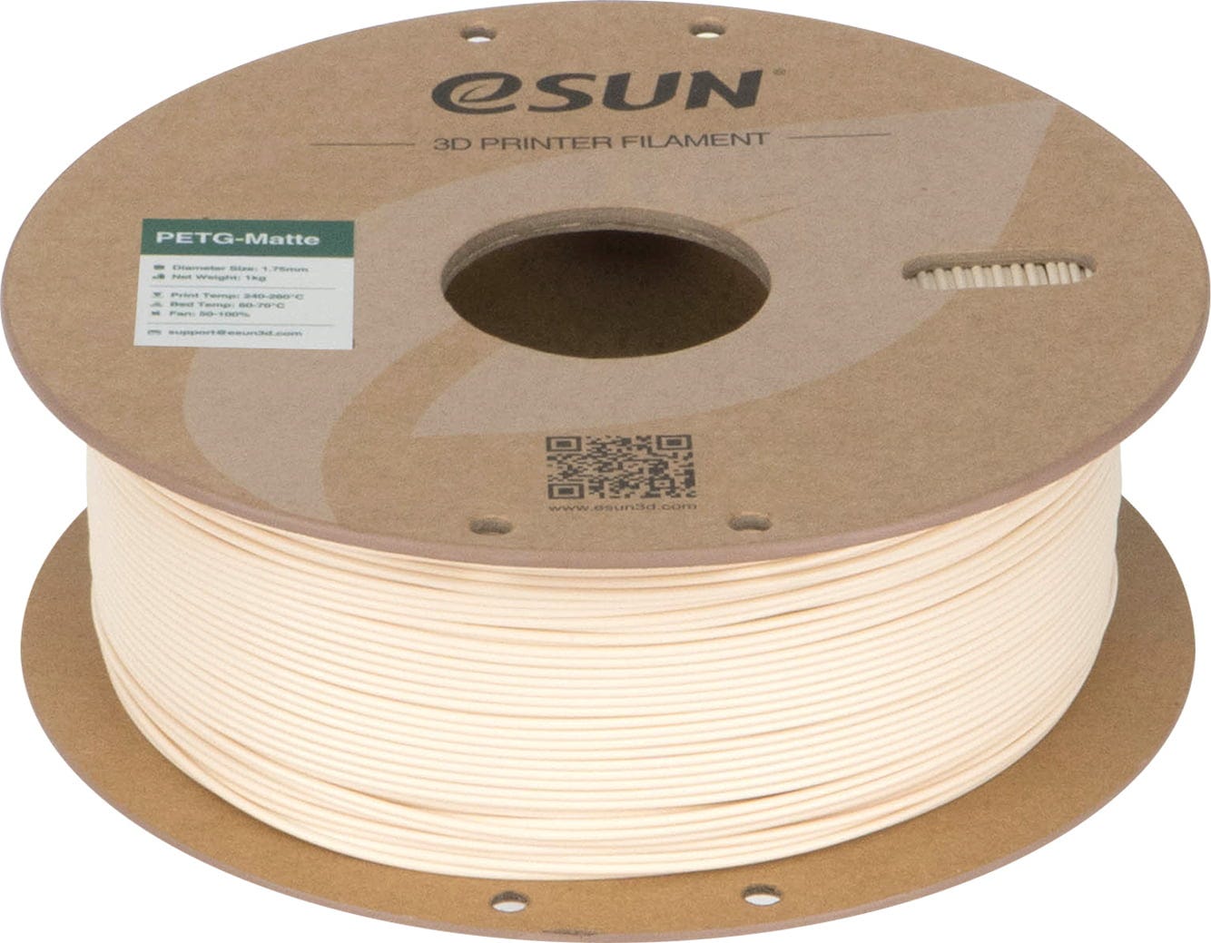 eSUN  PETG-Matte Alabaster White, 1,75 mm / 1000 g    Mattes PETG Filament in Alabaster White