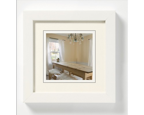 Houten fotolijstje Pepers wit 13x13 cm