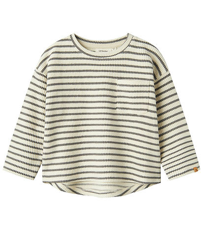 Lil' Atelier Bluse - Rib - NmmTadeo - Turteltaube/Zinn