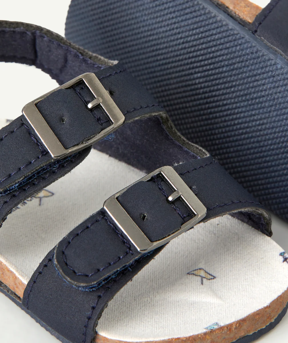 CHAUSSONS BÉBÉ STYLE SANDALES BLEU MARINE