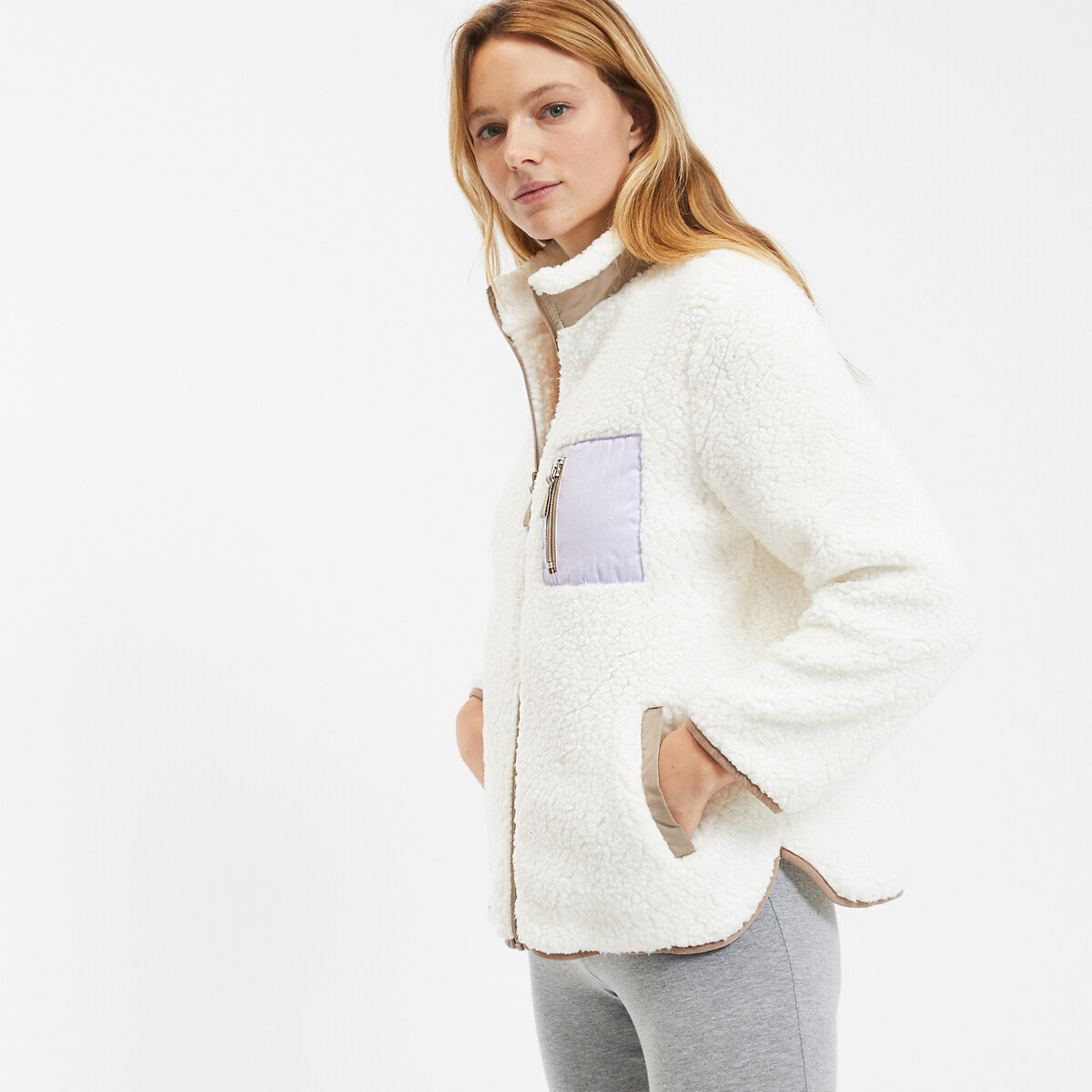 SO'HOME<br>Colete curto para usar em casa, em fleecetricot
