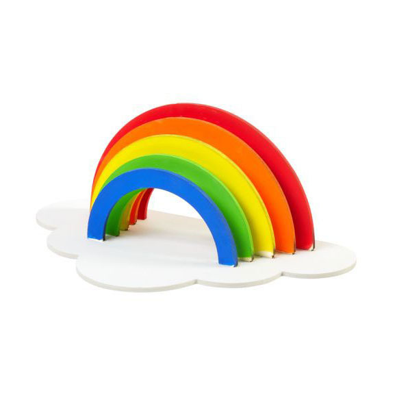 Colorations - Maak en Versier je Eigen Houten Regenboog, Set van 6