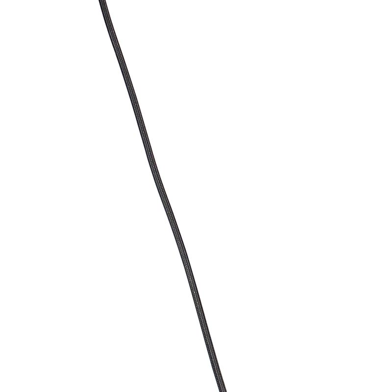 Art deco hanglamp messing met oceaanblauw glas 20 cm - Pallon