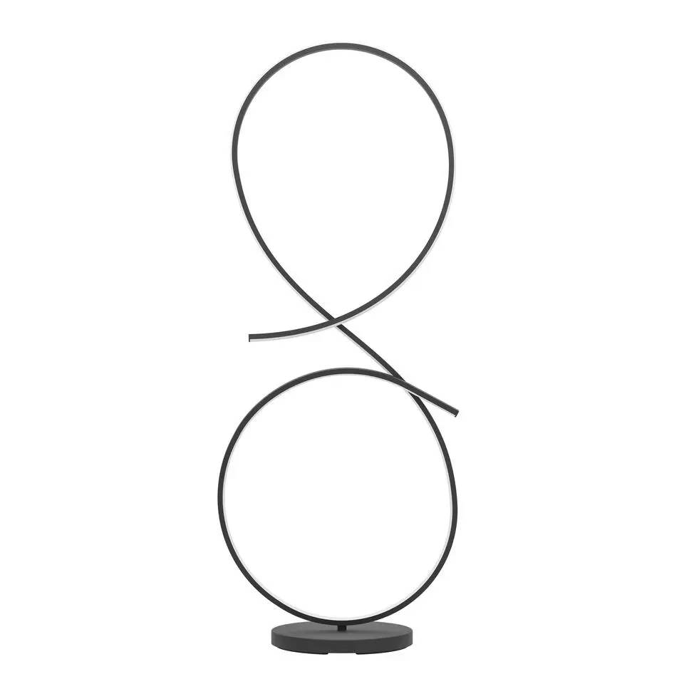 EGLO Serpins Vloerlamp - LED - 107 cm - Zwart/Wit