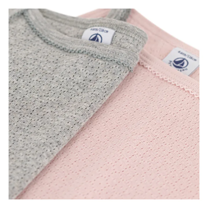 Petit Bateau Lot 2 Débardeurs Ajourés | Rose