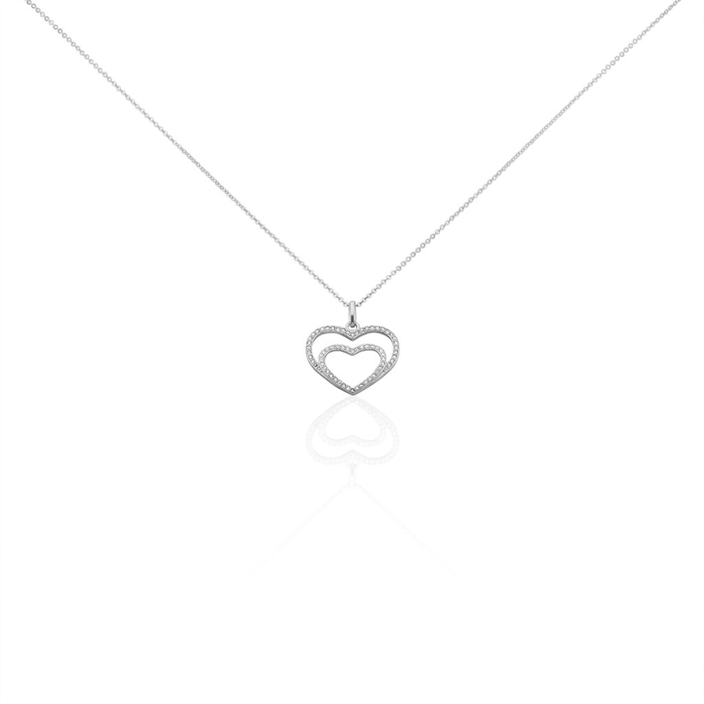 Collier Gasparde Argent Blanc Oxyde De Zirconium