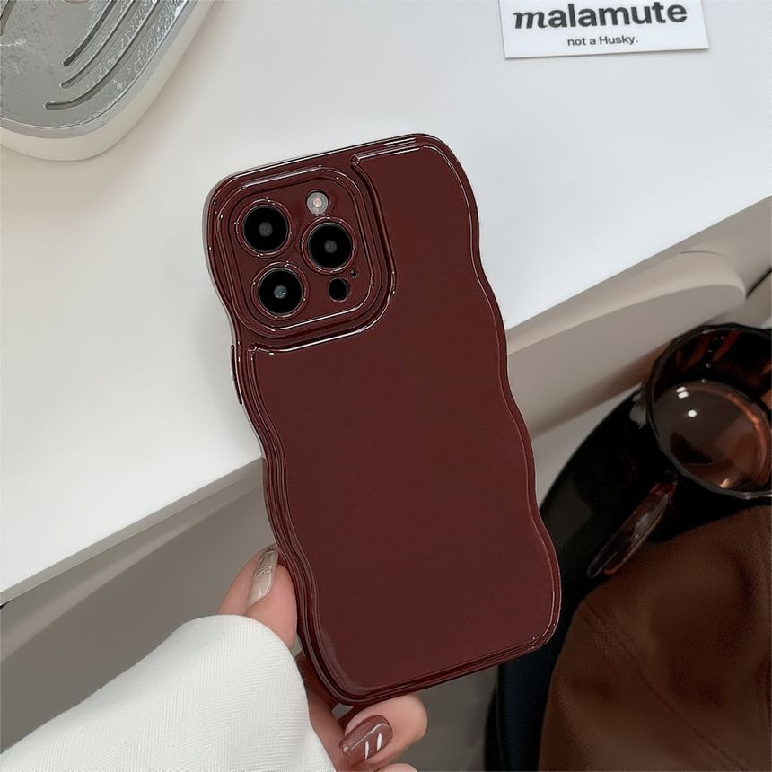 Mobby - Golvend effen telefoonhoesje - iPhone 15 Pro Max / 15 Pro / 15 Plus / 15 / 14 Pro Max / 14 Pro / 14 Plus / 14 / 13 Pro Max / 13 Pro / 13 / 13 mini / 12 Pro Max / 12 Pro / 12 / 12 mini / 11 Pro Max / 11 Pro / 11