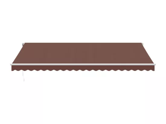 Auvent rétractable automatique avec LED marron 500x350 cm