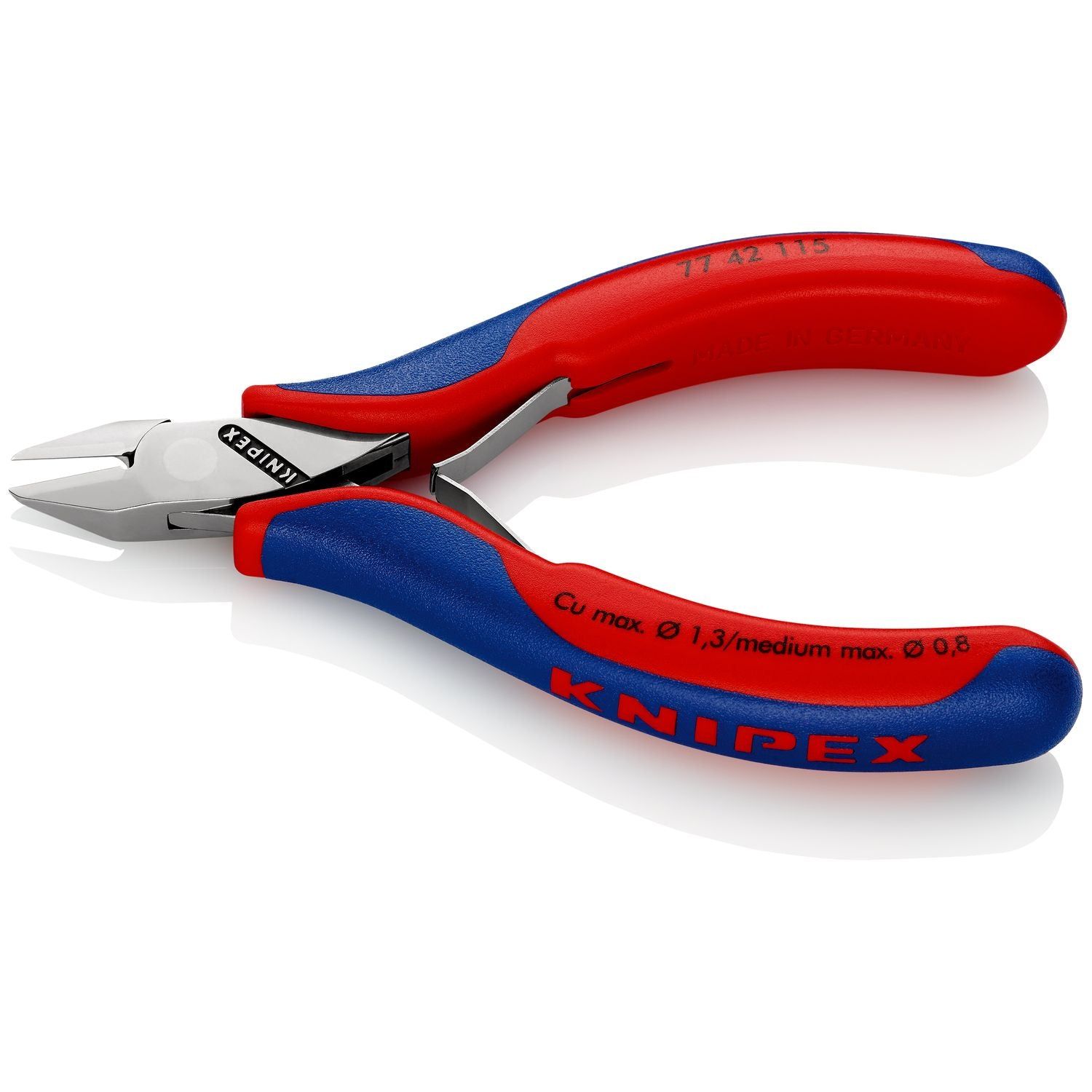 Knipex 77 42 115 Zijsnijtang Spitse kop zonder facet 115mm