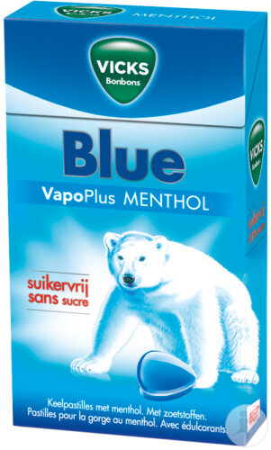 Vicks Bleu Pastilles Sans Sucre Boîte 40g