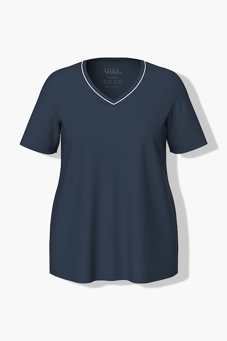 Pyjama, Punkte, V-Ausschnitt, Halbarm, Taschen
