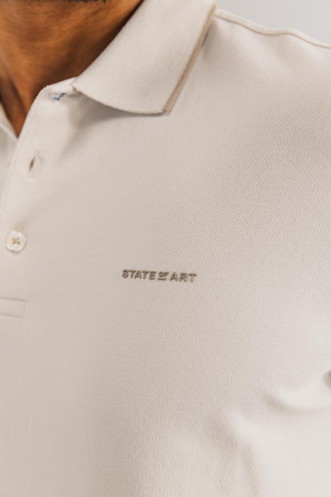 State of Art ecru heren polo