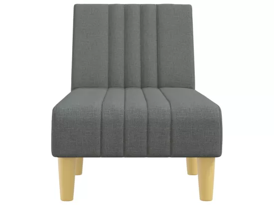 Chaise longue gris foncé tissu