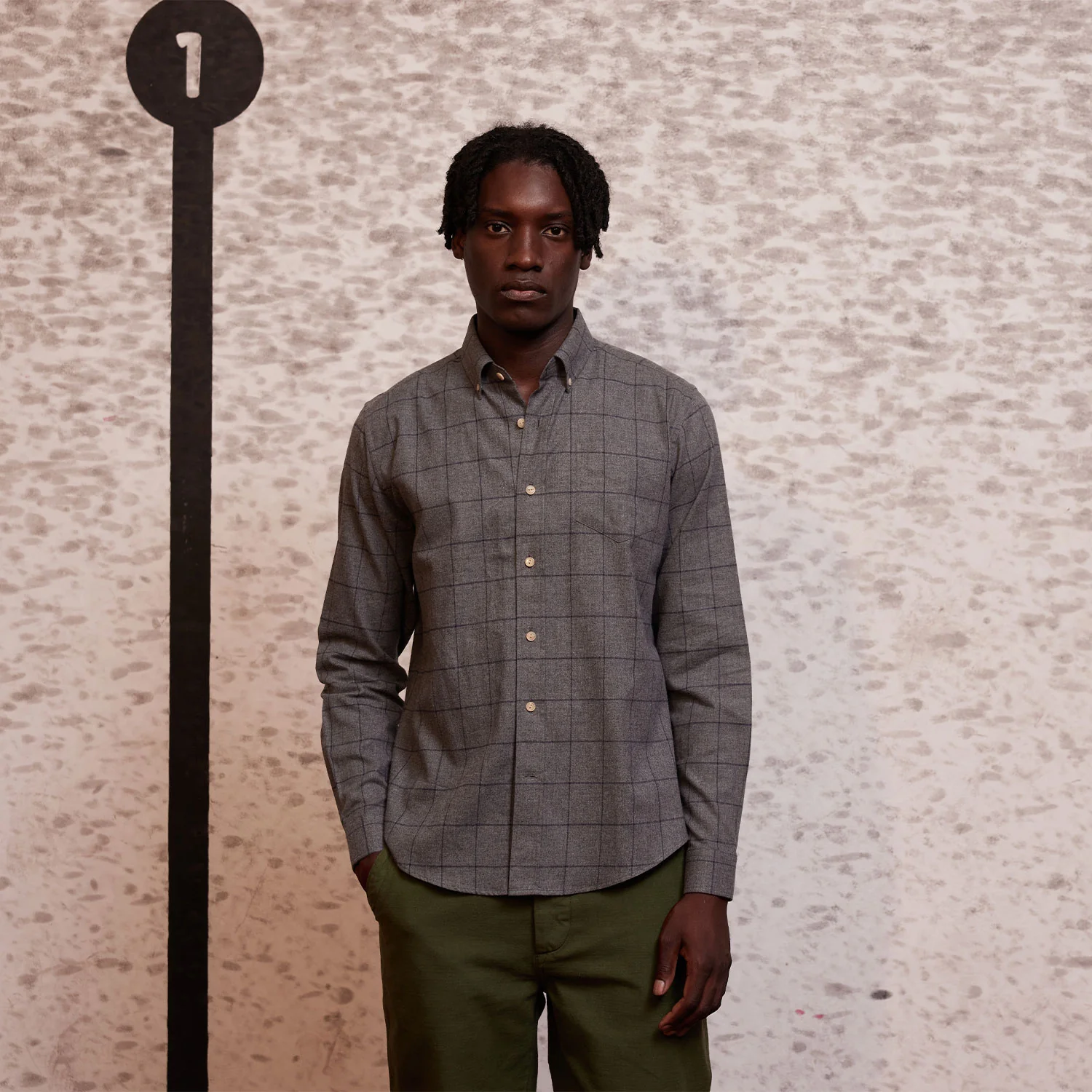 Gray Check Flannel Shirt
