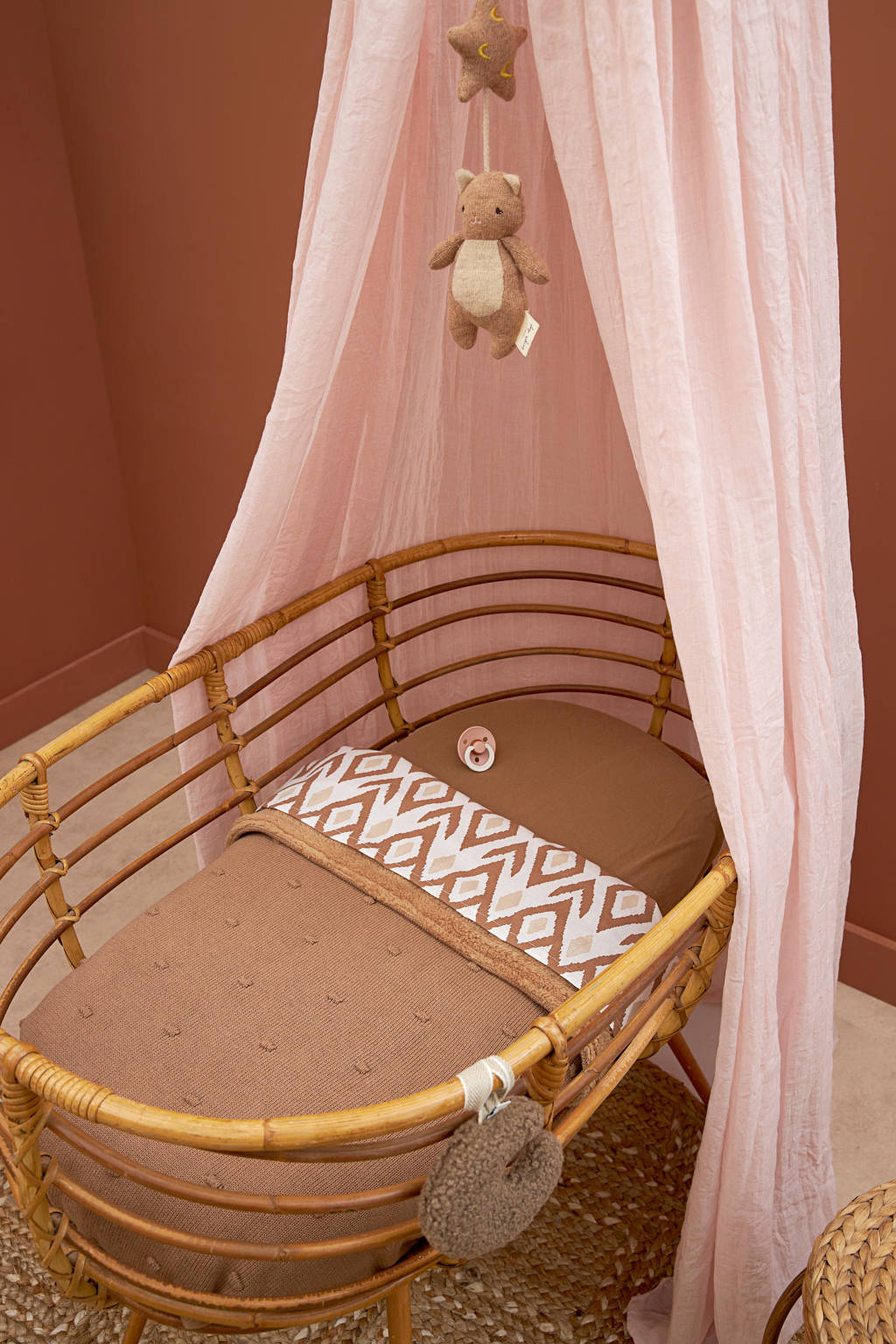 katoenen jersey wieg hoeslaken 40x80/90 cm - set van 2 Toffee