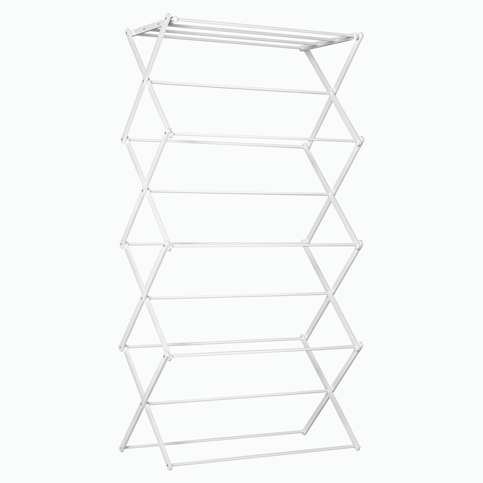 HOMCOM Wäscheständer mit 8 Ebenen weiß 74 x 35 x 144 cm (LxBxH)