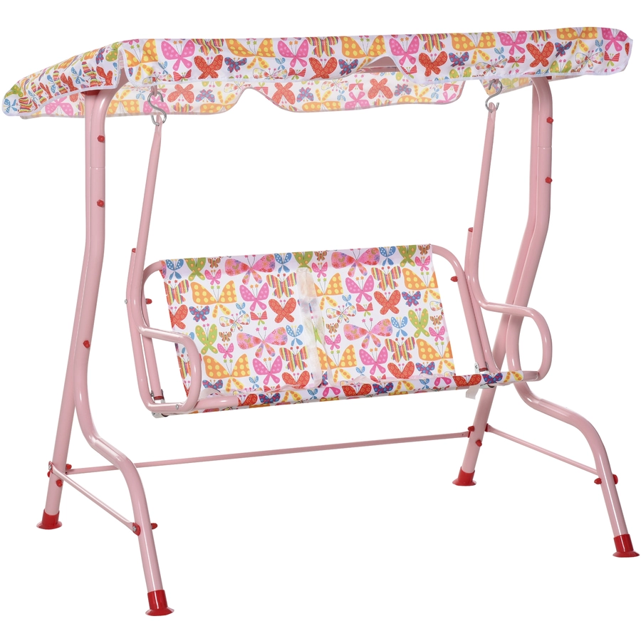 Outsunny Hollywoodschaukel für Kinder rosa