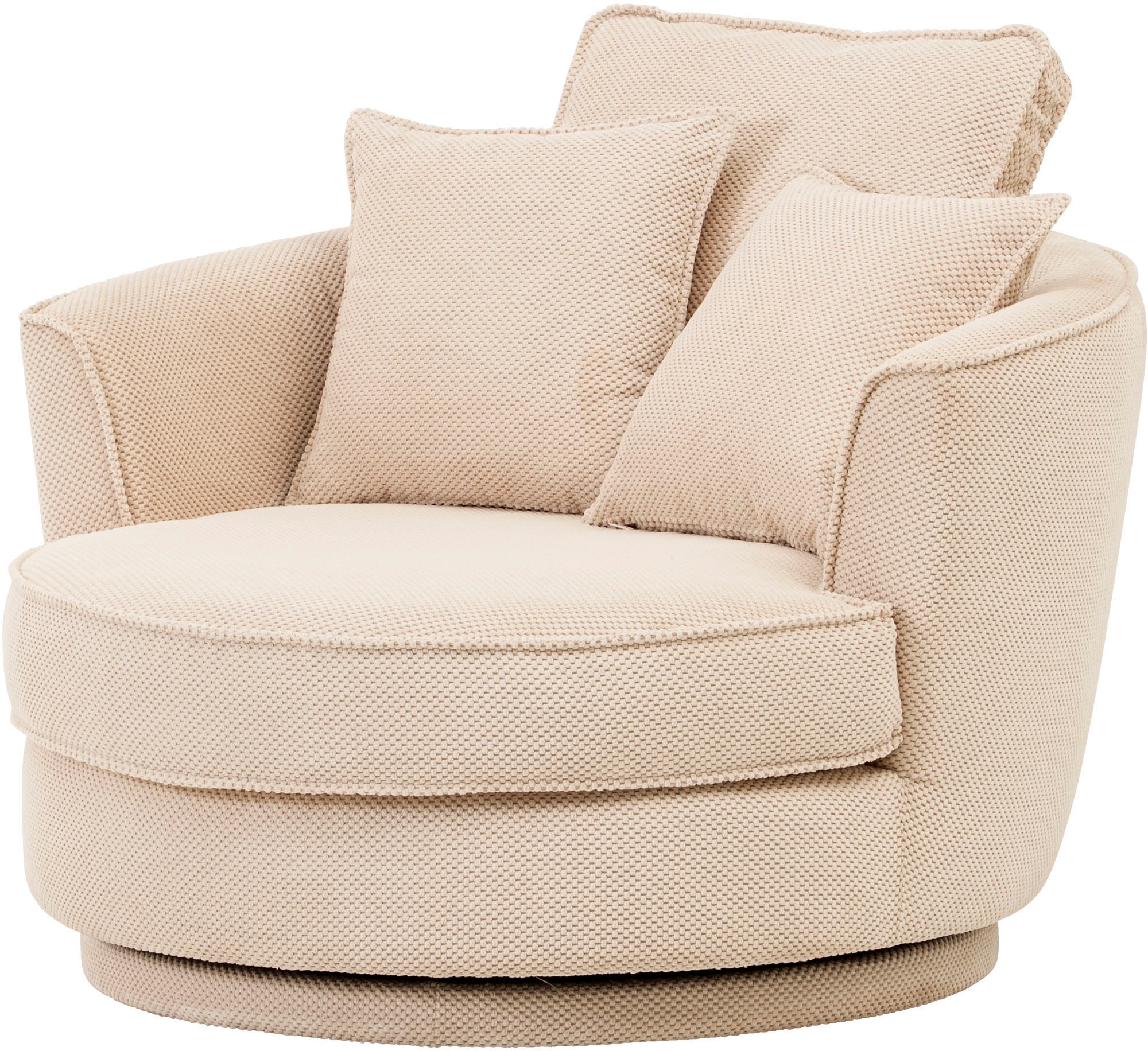 Home affaire Drehsessel »MAISIE, Love Seat XXL, Lese-Sessel BIG-« Sessel in MEGA CORD u. Web-Velours, 360 Grad drehbar