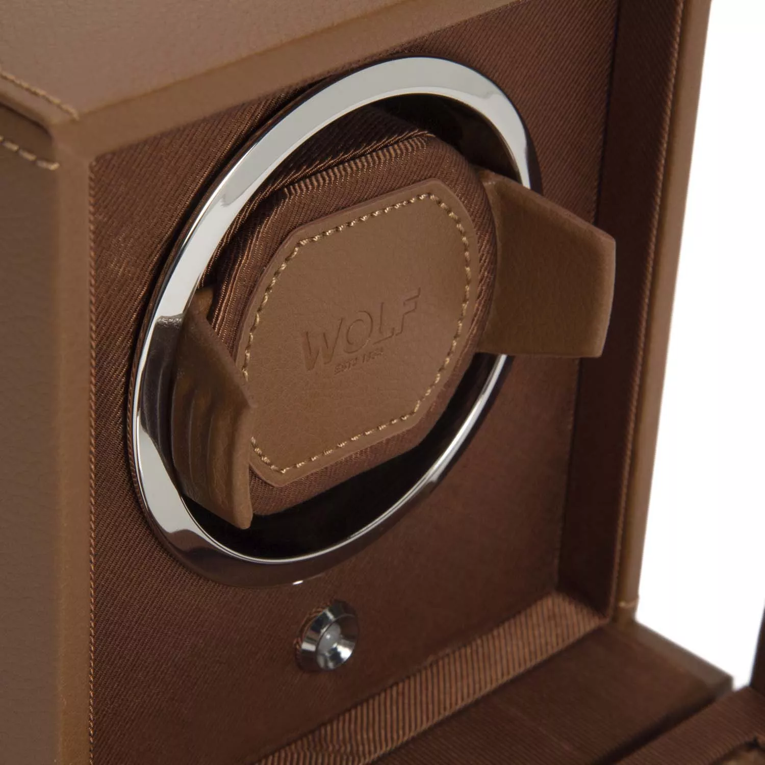 Wolf Cub Watch Winder 1 ur Brun Imiteret Læder 461127