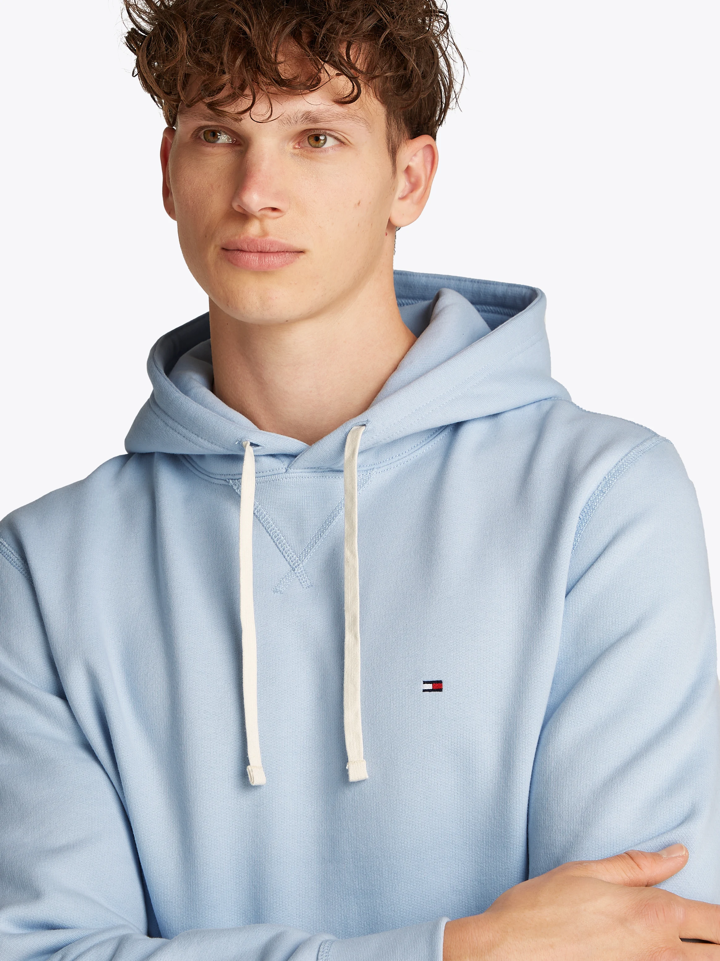 Sweat à capuche en coton mélangé | Bleu