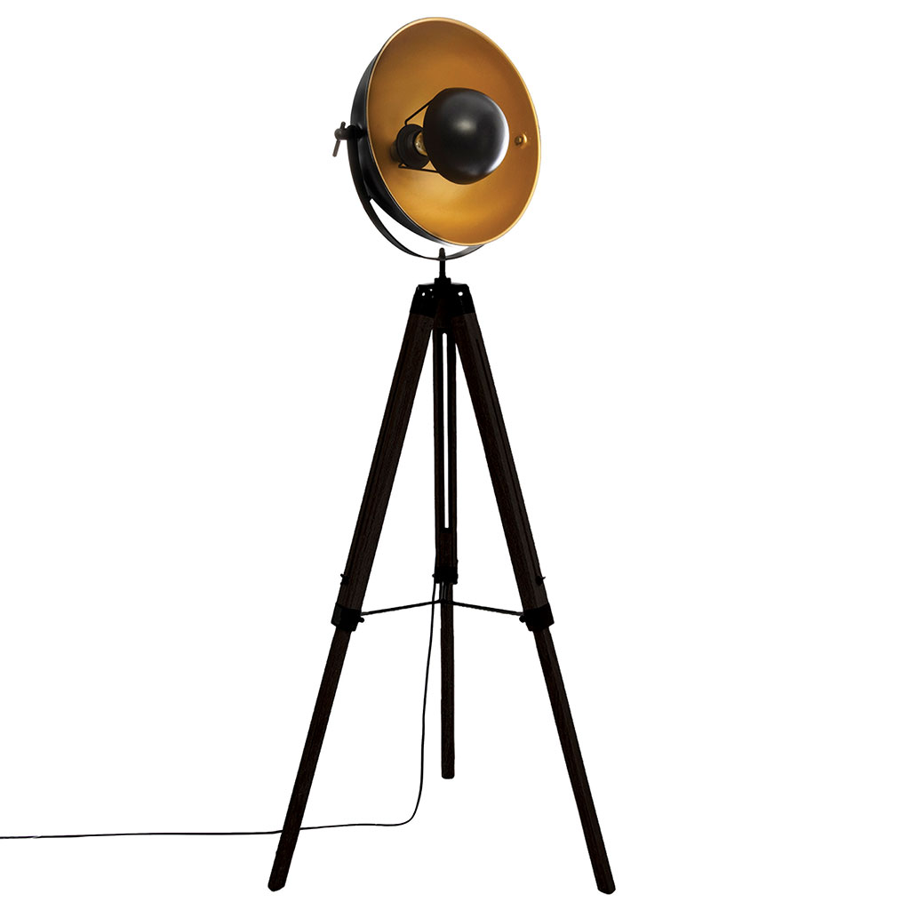 Lampadaire trépied style cinéma D 67x162cm