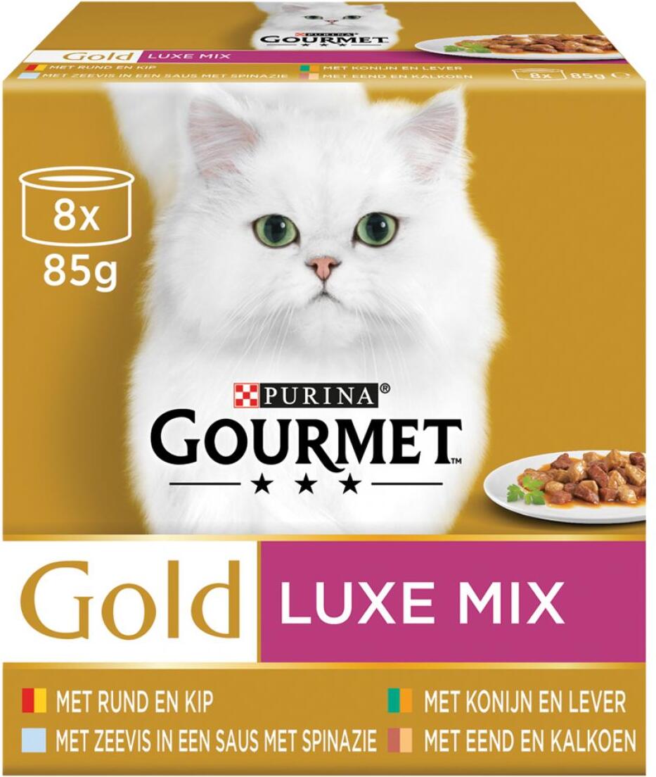 Gourmet Gold luxe mix adult 85 g 8 stuks