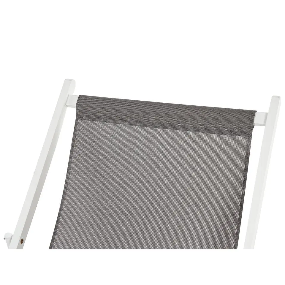 LOCRI II - Strandstoel - Grijs/Wit - Polyester