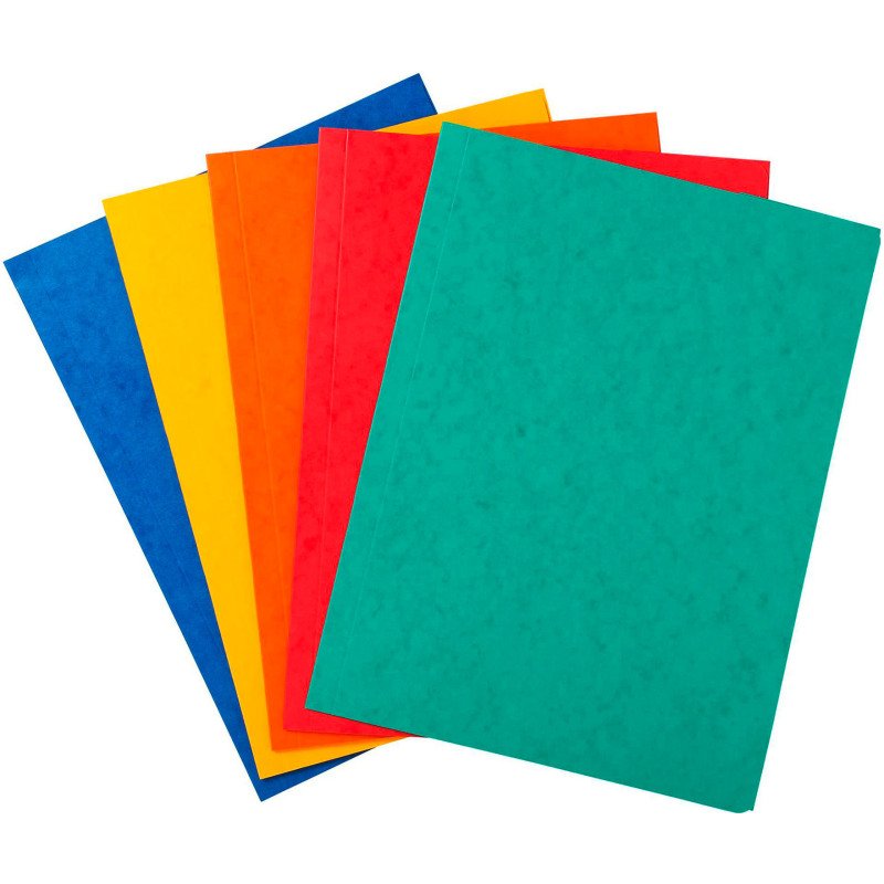Chemise dossier 3 rabats Exacompta 24 x 32 cm couleurs assorties