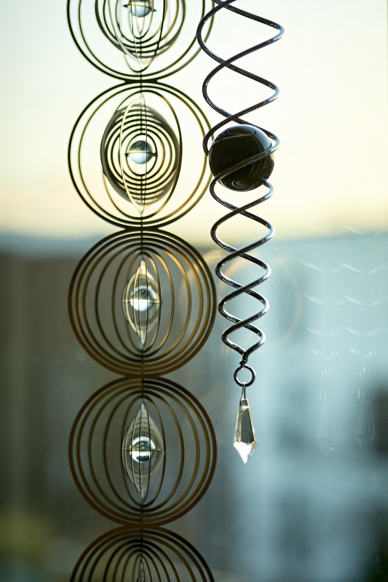 Windspiel '5 Kreise', silber, H 52 cm, B 10 cm günstig bestellen