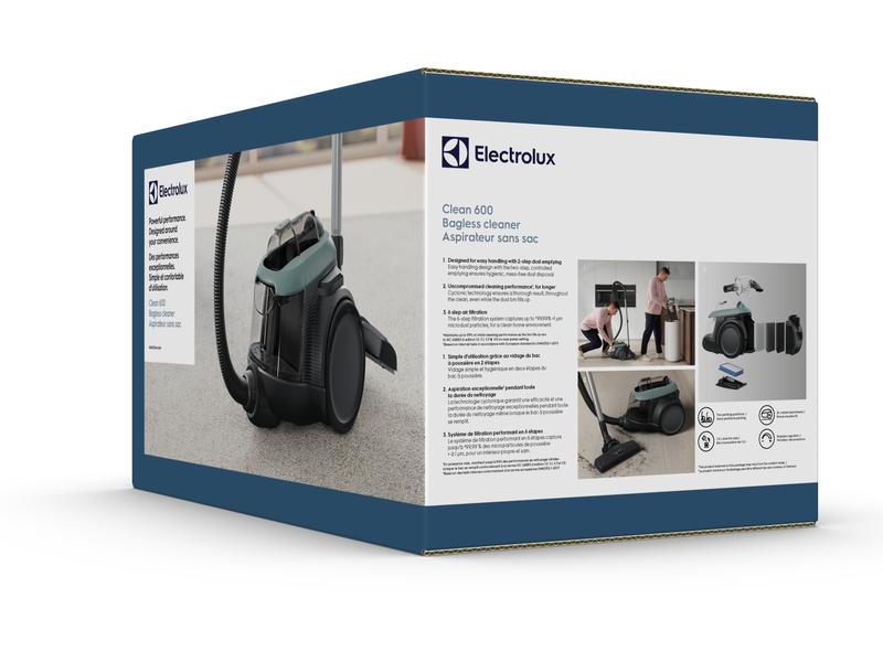 Electrolux Bodenstaubsauger Clean 600 (EL61C2OG) Ocean Gree Leistungsstarker Staubsauger mit Zyklontechnologie