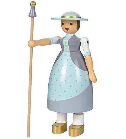 Kay Bojesen Tr?figur - Hyrdinden - 18 cm - Lilla/ Grøn