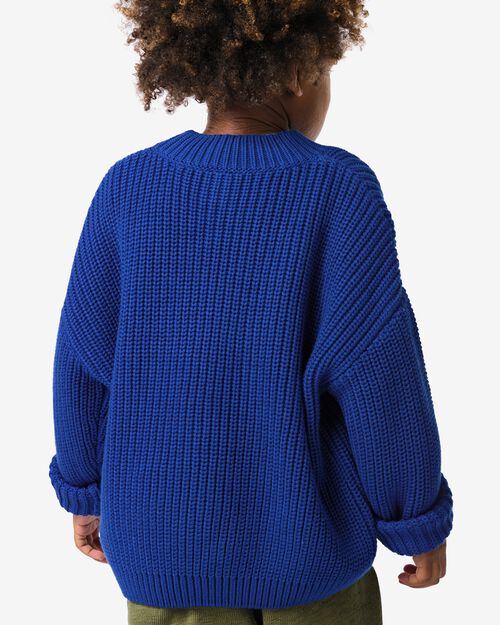 pull enfant en maille bleu