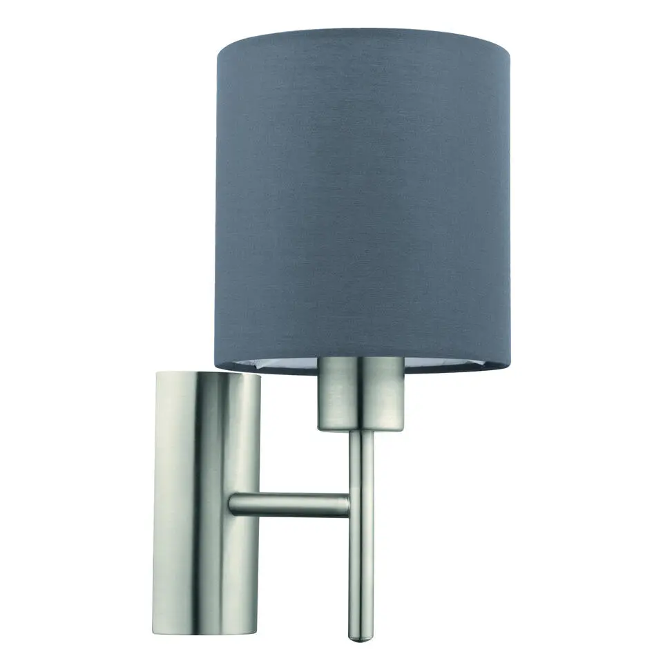 EGLOPasteri-Wandlamp-1Lichts-Nikkel-Mat-Grijs