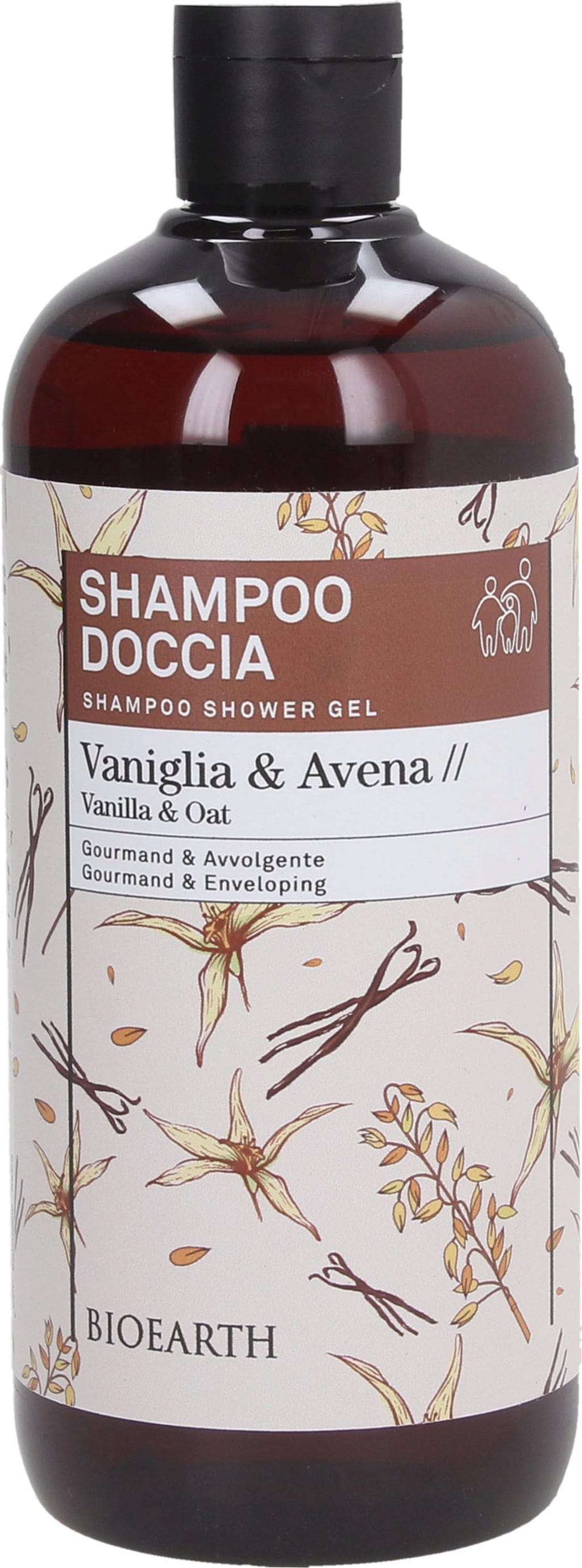 BIOEARTH  Family 2in1 Shampoo & Duschgel Vanille & Hafer, 500 ml