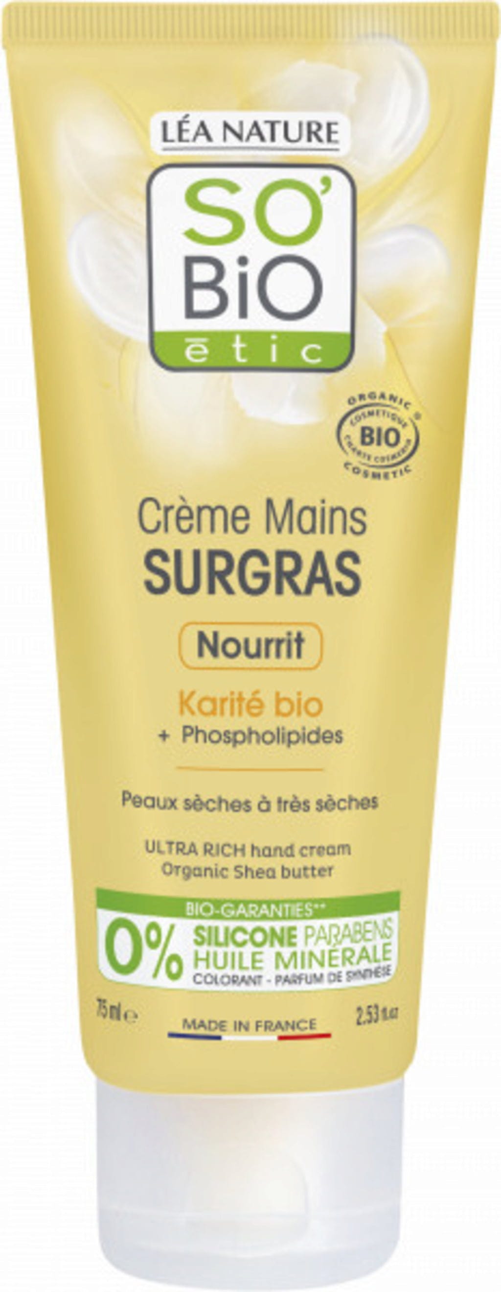 LÉA NATURE SO BiO étic  Rückfettende Handcreme Bio-Sheabutter, 75 ml