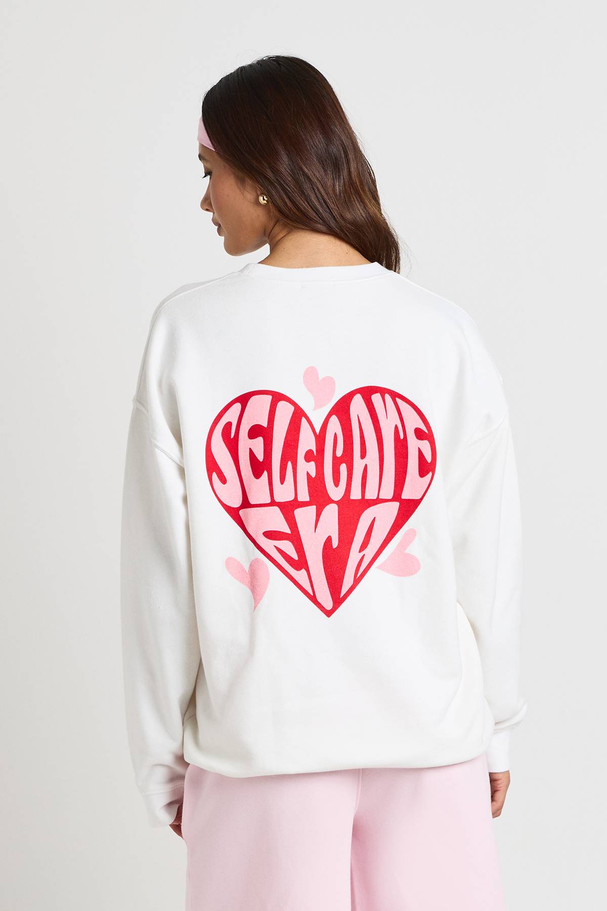 boohoo Sweat-shirt Oversize Imprimé Ère Du Self Care