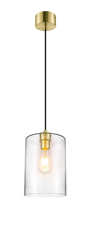 Suspension Wutai GoodHome en laiton et transparent IP20 E27